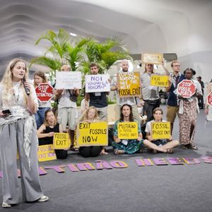 Protest against fossil fuels at COP30