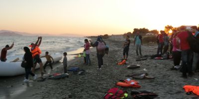 Picture of migrants in Greece