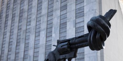 Twisted Gun Sculpture UN
