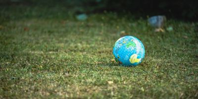 globe on grass