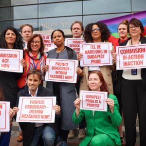 Greens/EFA MEPs protest the Pride ban