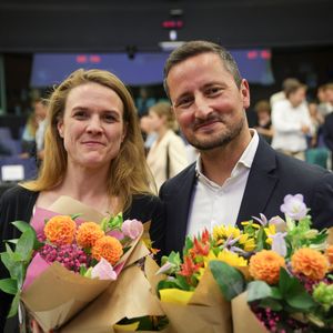 Greens/EFA Co-Presidents Terry Reintke Nicolae Ștefănuță