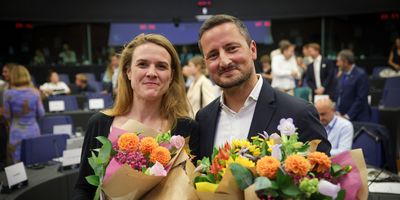 Greens/EFA Co-Presidents Terry Reintke Nicolae Ștefănuță