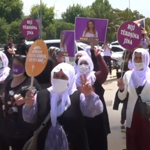 Picture of women protesting in Turkey