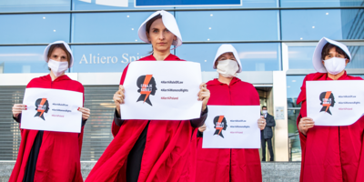 Handmaid’s Tale Protest in solidarity with Polish women