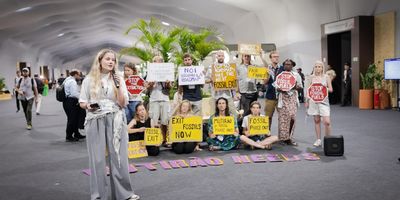 Protest against fossil fuels at COP30