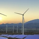Wind turbines and solar panels © james steidl