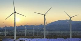 Wind turbines and solar panels © james steidl