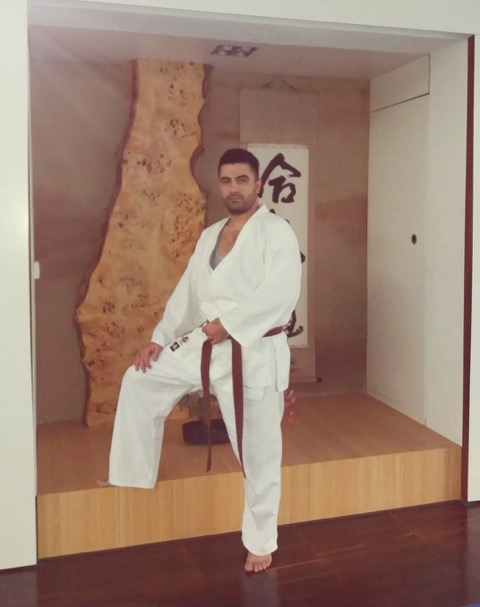 Thaer Jafar wearing his kimono