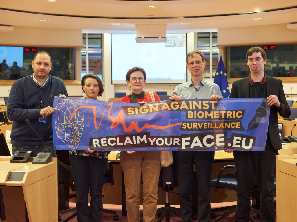 Greens/EFA event with the Reclaim Your Face campaign in the EP / Biometric Mass Surveillance
