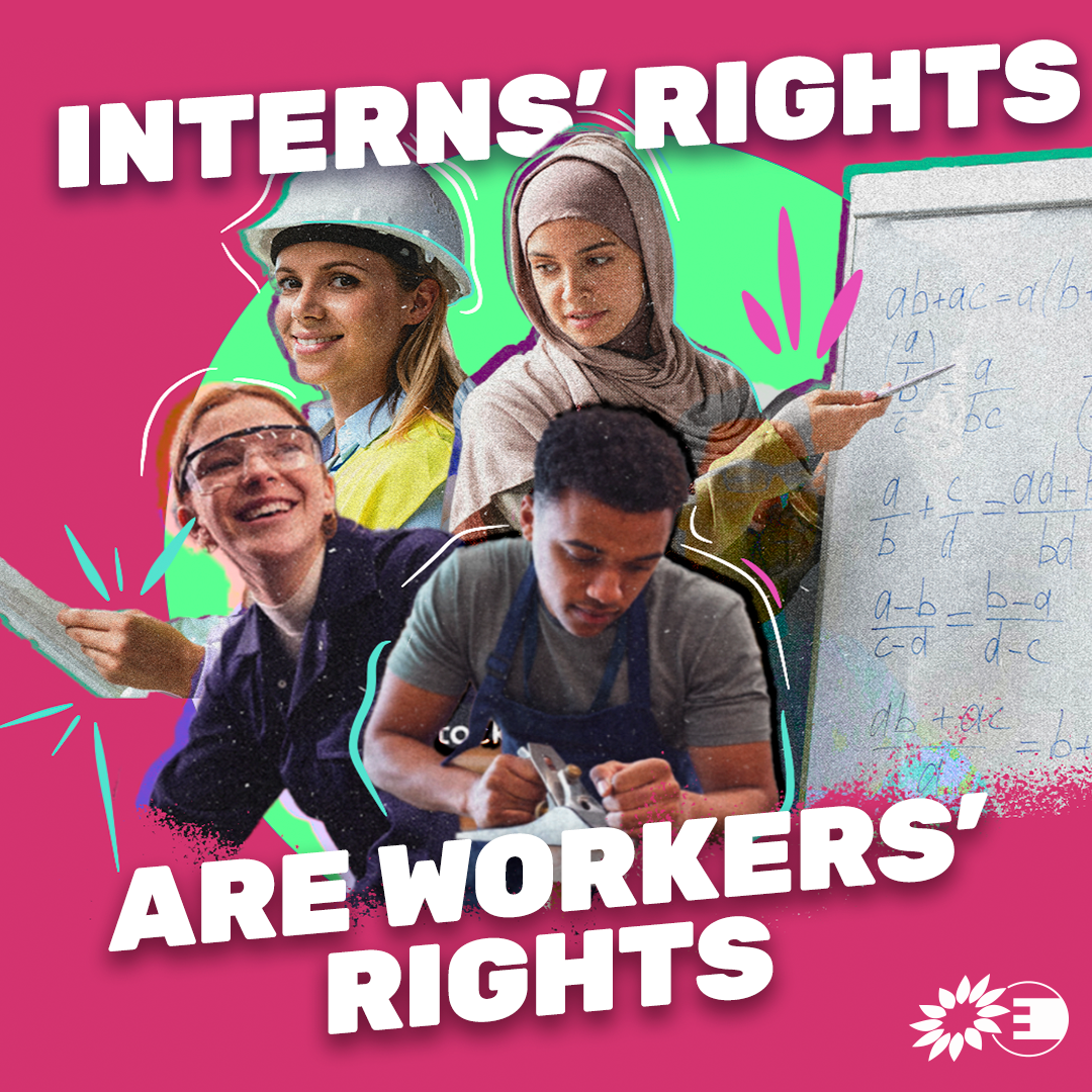 interns rights are workers rights sharepic social europe