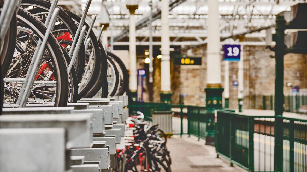 Bikes at train station